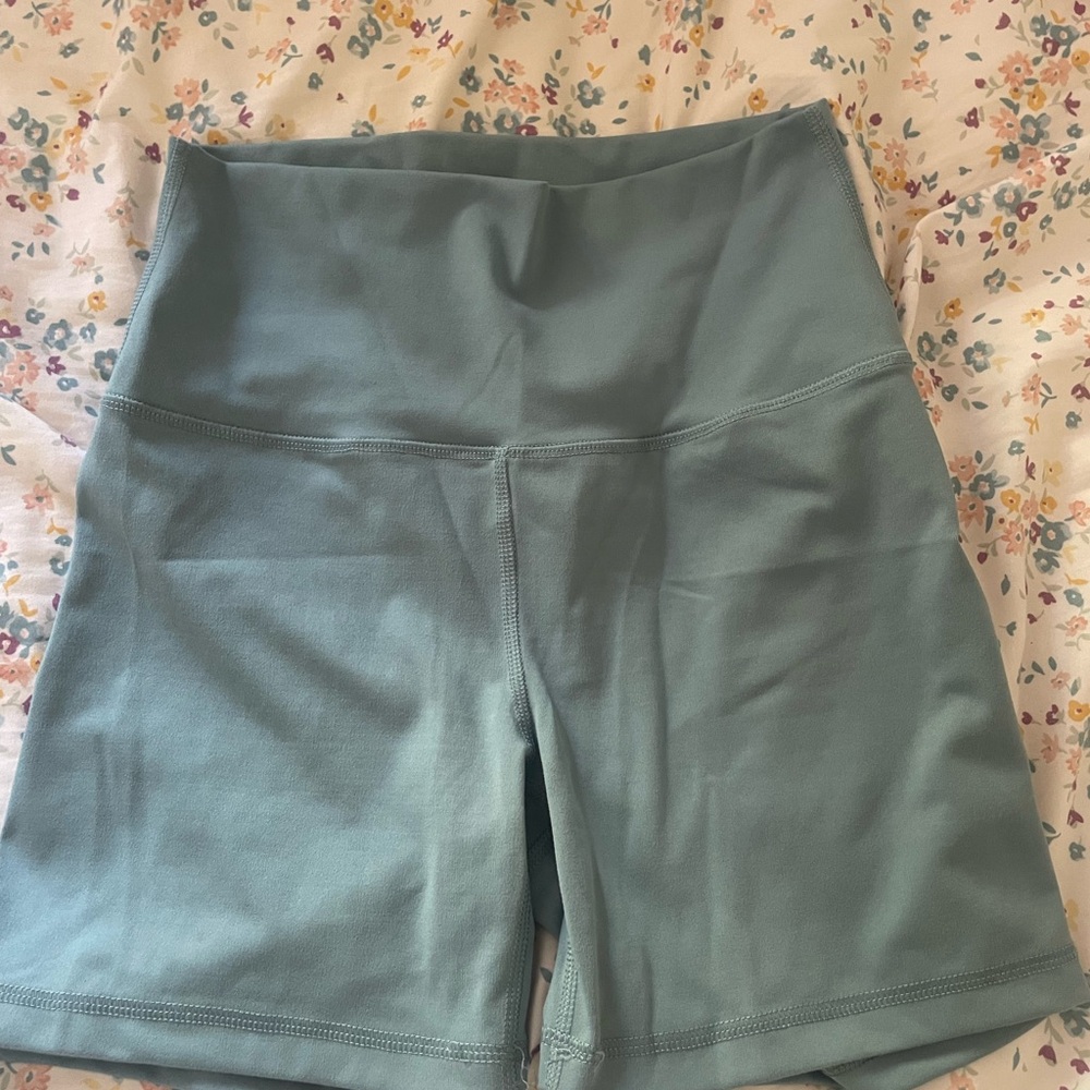Women's High-Waisted Green Shorts